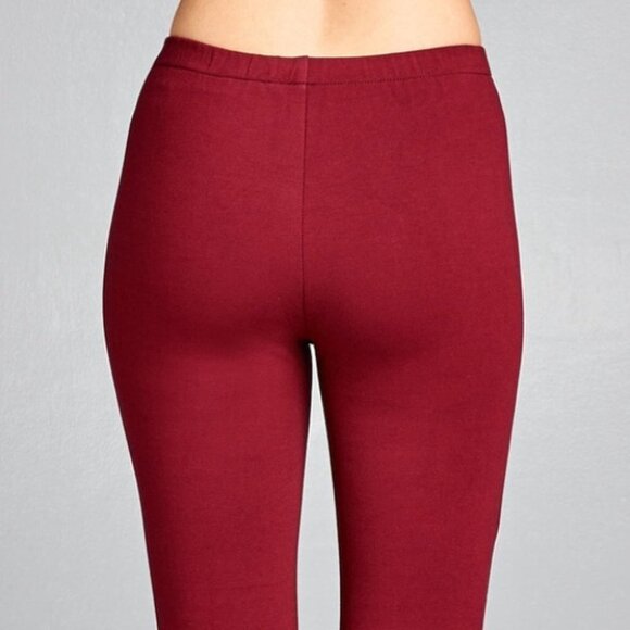 MONICA Burgundy Skinny Pants - Picture 9 of 9